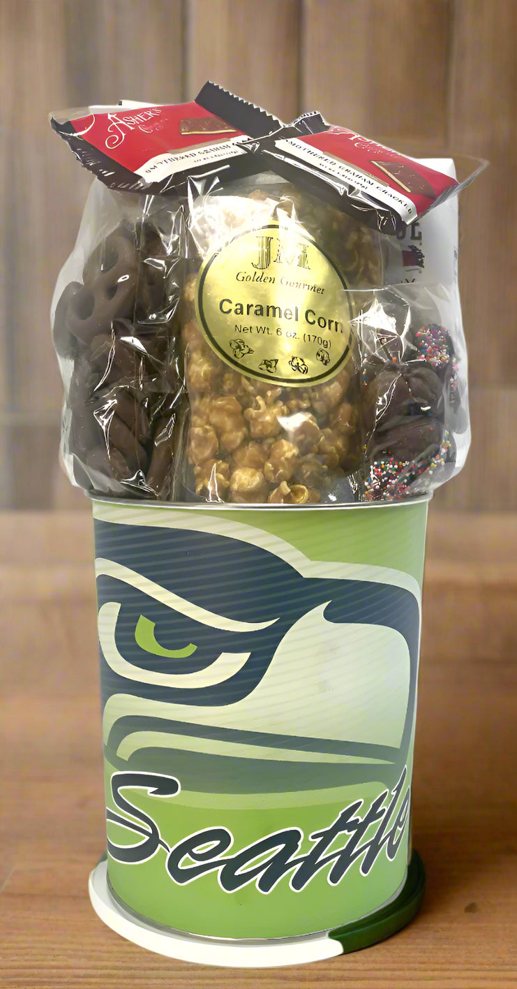 JGB Sports - Seattle Seahawks Gift Tin Basket - Made In America