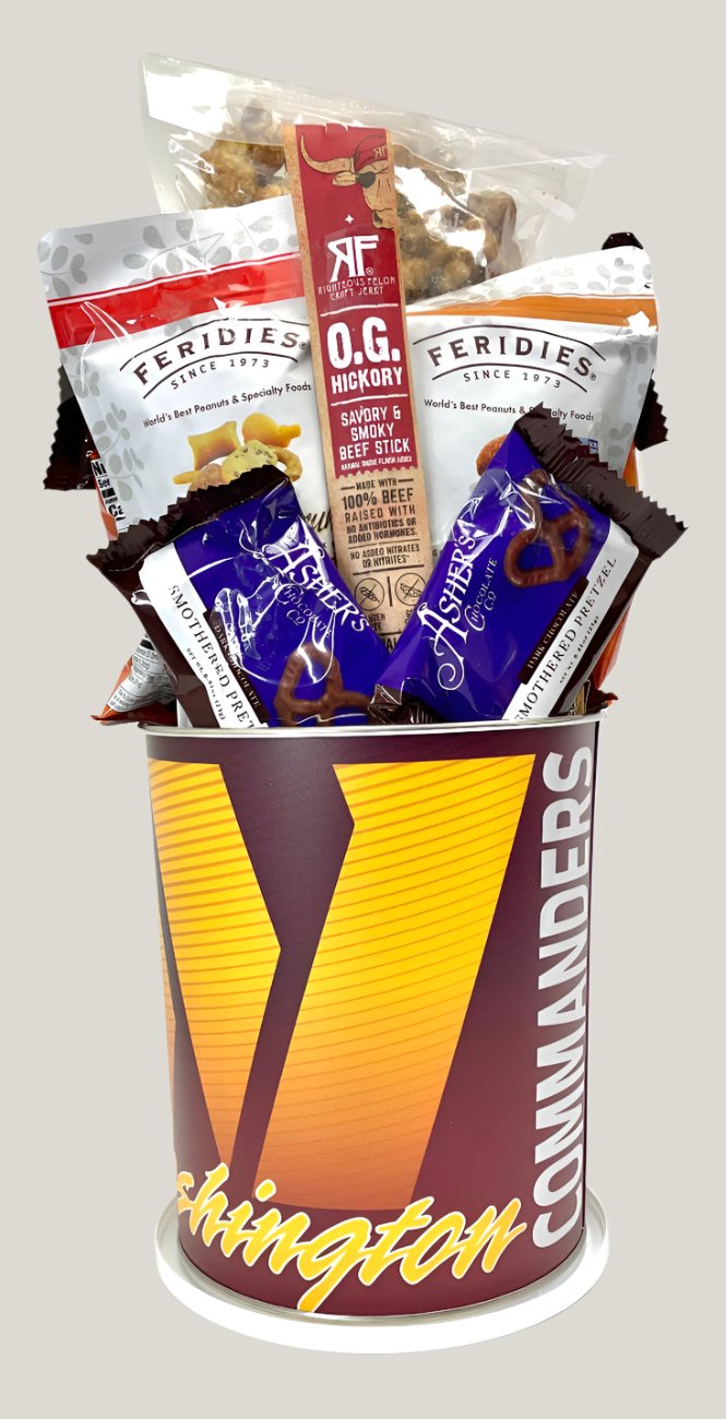 JGB Sports - Washington Commanders Gift Tin Basket - Made In America