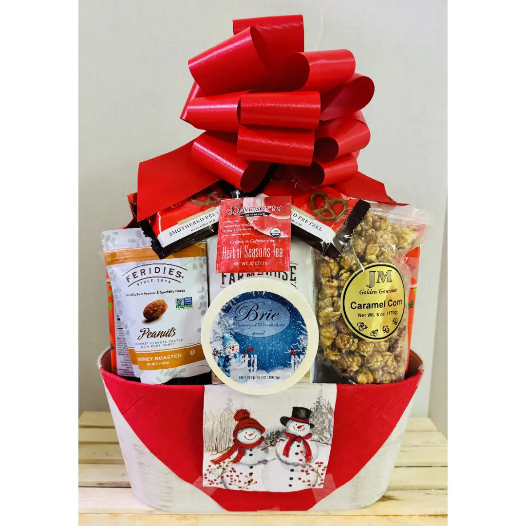 Large Snowman Gift Basket