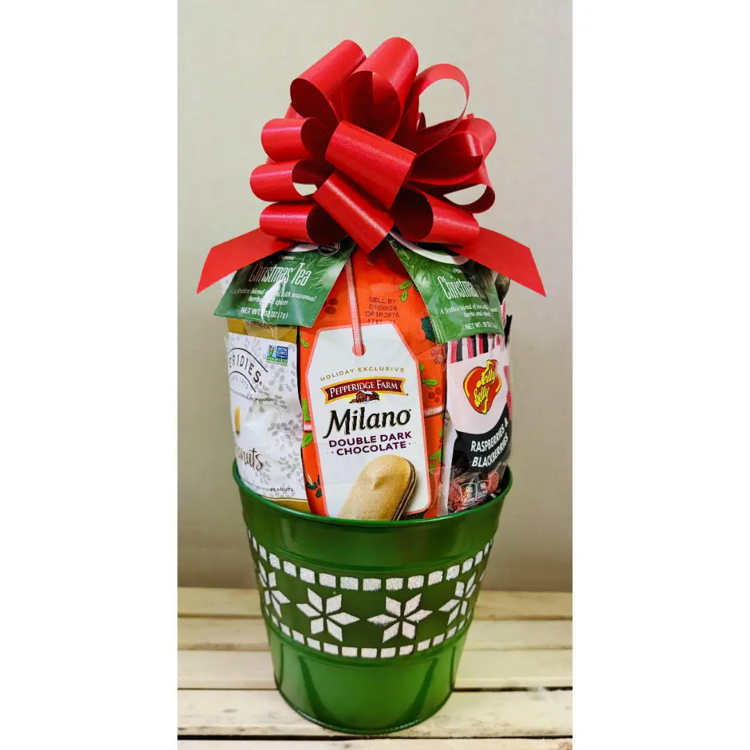 Small Snowflake Holiday Gift Basket