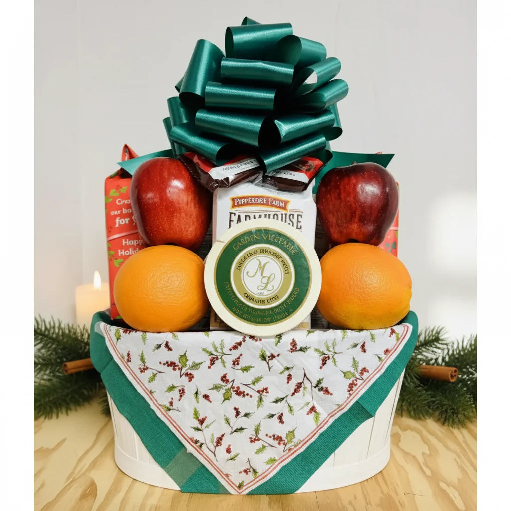 Sympathy Fruit & Gourmet Snacks Gift Basket