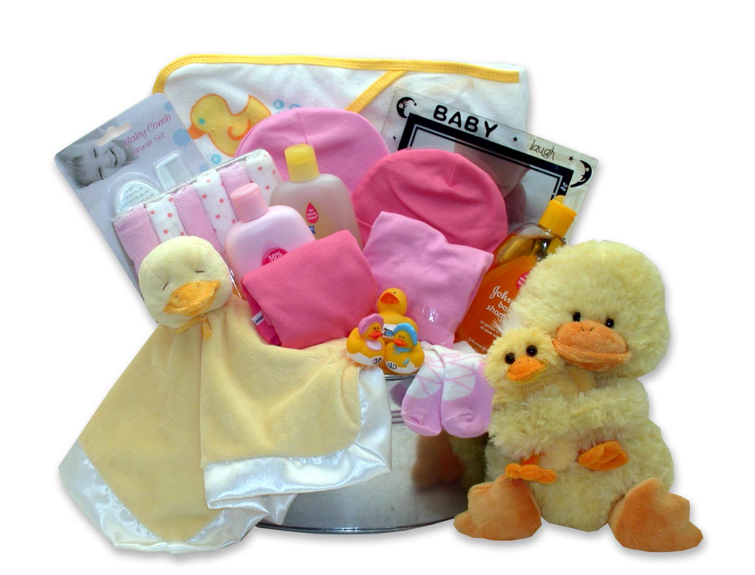 Bath Time Baby New Baby Basket-Pink