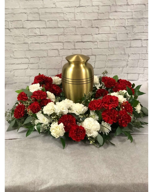 Carnation Cremation Wreath