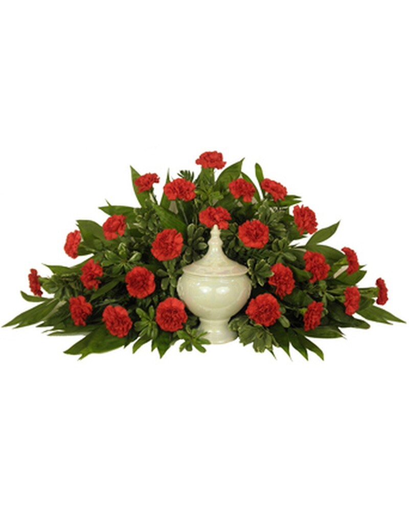 Timeless Traditions Red Carnation Cremation Arrang